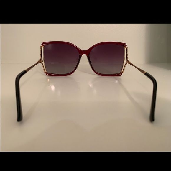 GUCCI GG0592SK Red Frame Gradient Light Red Oversized Sunglasses. - Picture 9 of 10